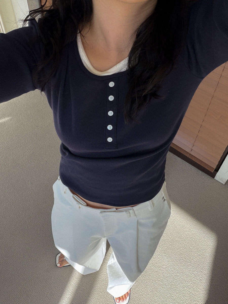 Layered Henley Tee