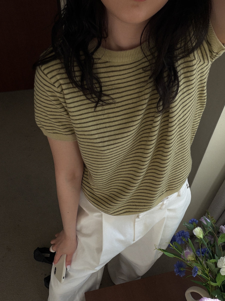 Mellow Cashmere Stripe Knit