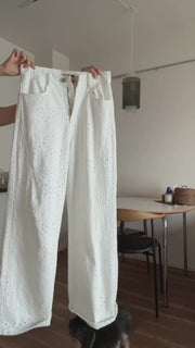 Belt Set Embroidered Jeans