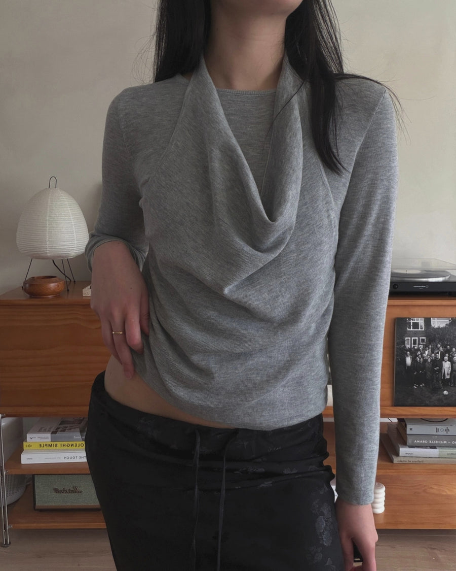 Halterneck Drape Knit