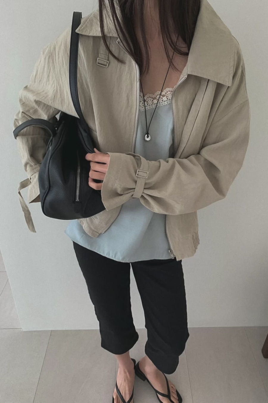 Crinkle Collar Jacket